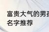 富贵大气的男孩名字 富贵大气的男孩名字推荐