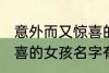 意外而又惊喜的女孩名字 意外而又惊喜的女孩名字有哪些
