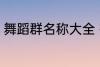 舞蹈群名称大全 有创意的舞蹈群名字