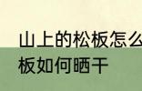 山上的松板怎么样能晒干了 山上的松板如何晒干