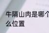 牛隔山肉是哪个部位 隔山肉在猪的什么位置