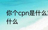 你个cpn是什么意思 你个cpn意思是什么
