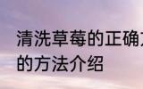 清洗草莓的正确方法有哪些 清洗草莓的方法介绍