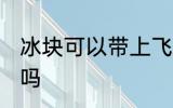 冰块可以带上飞机吗 冰块能带上飞机吗