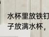 水杯里放铁钉没有溢出来怎么办 将钉子放满水杯，为何水不会溢出来