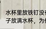 水杯里放铁钉没有溢出来怎么办 将钉子放满水杯，为何水不会溢出来