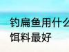 钓扁鱼用什么饵料最好 钓扁鱼用哪些饵料最好