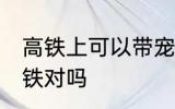高铁上可以带宠物吗 宠物不能带上高铁对吗